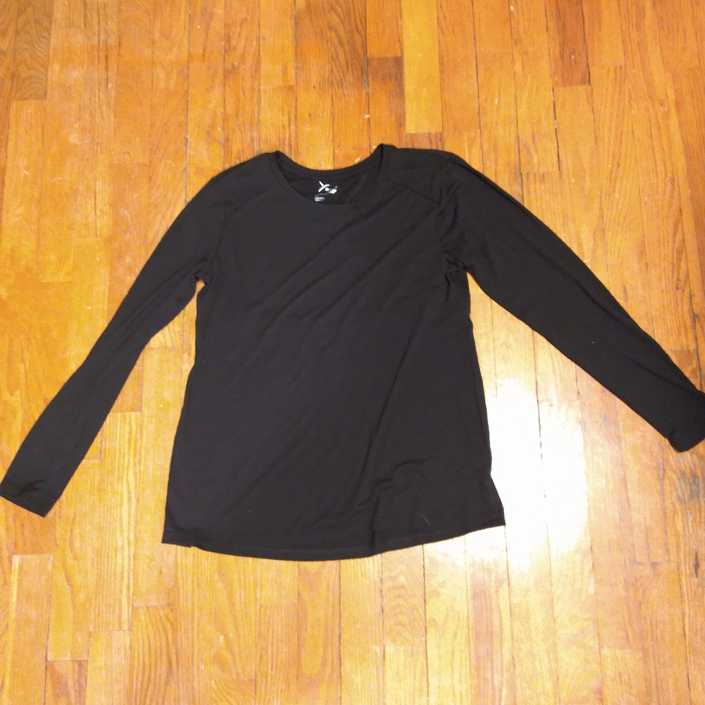 Old Navy Open-back Black Long Sleeve T-shirt